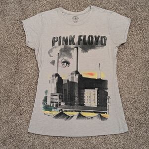 Pink Floyd Light Gray and Black Graphic Tee
